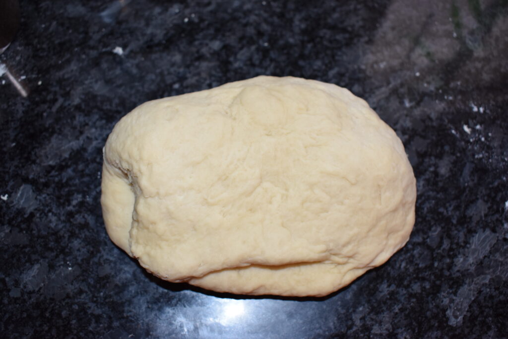 Smooth dough after kneading