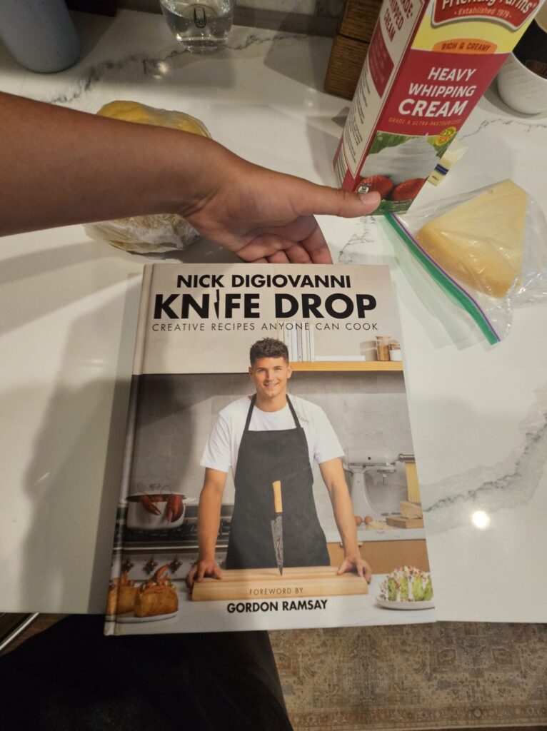 picture of the cook book we are using