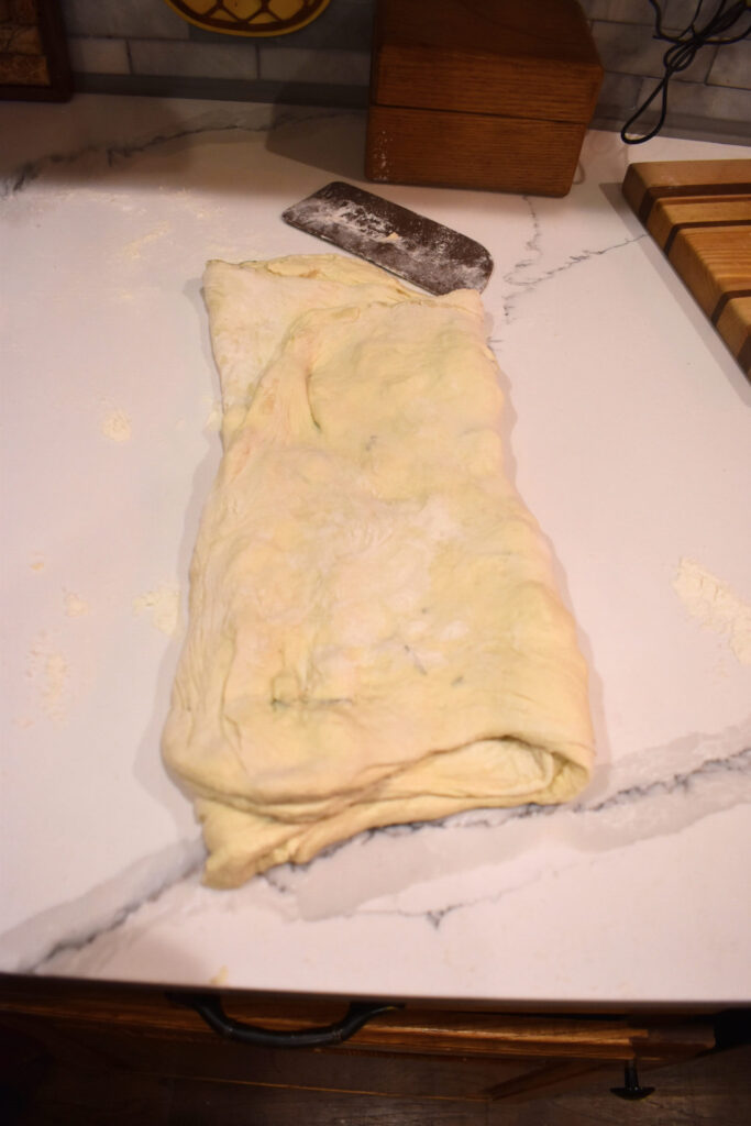 Rosemary cheese sourdough folded